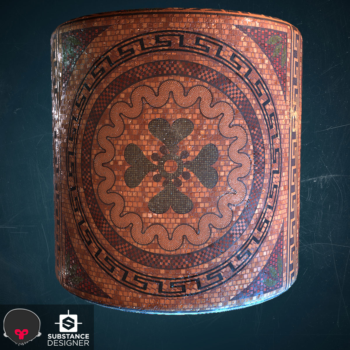 Greek Mosaic Pattern by
                InkyPolygon